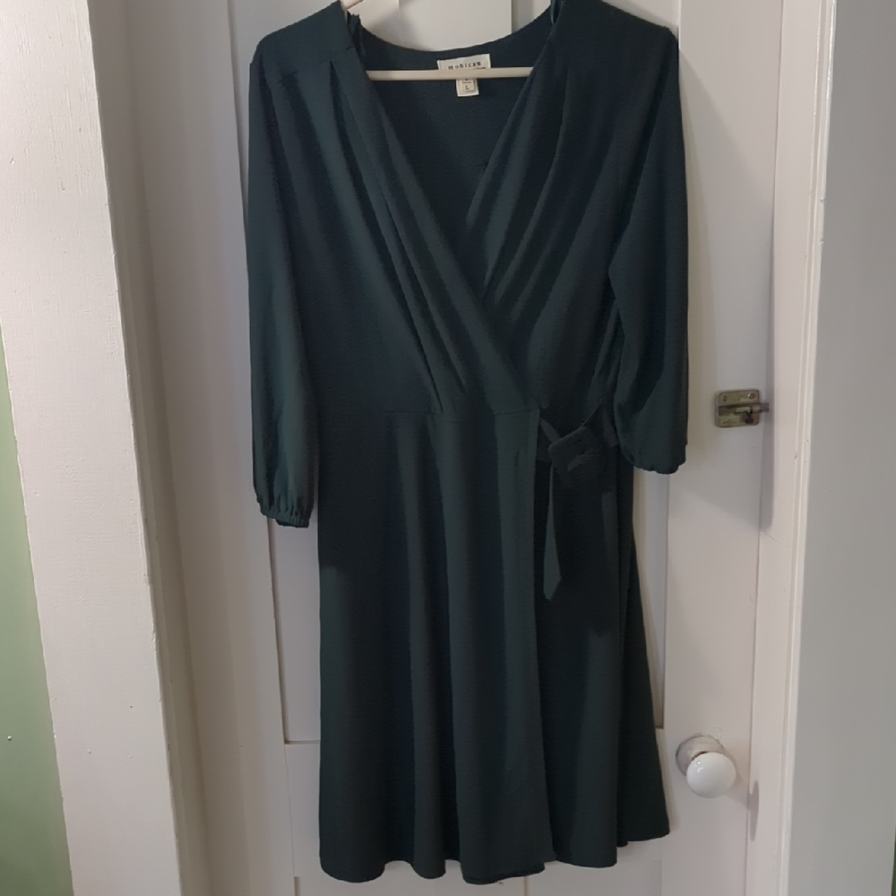Green Monteau Dress